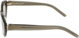 Saint Laurent Womens Sl Sunglasses Grey-Brown Acetate