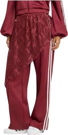 adidas Fitness, Dames, Rood, S, Katoen, 2in 1 Firebird Loose Track Broeken Met Kantrok