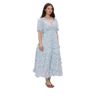 Y.A.S Y.a.s - Yaspazylla 2/4 Midi Jurk - Dames - Jurken - Blauw - Maat: XS