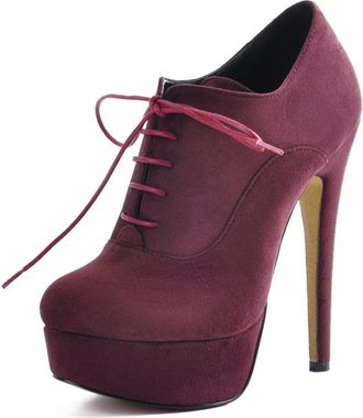 Generic Platform Lace Up Stiletto High Heels Ankle Bootie for Womens, Classic Round Toe Party High Heels Short Booties Comfortable Wedding Prom Dress Pumps Sh