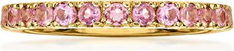 Ross-Simons Light Pink Tourmaline Eternity Band in 18kt Gold Over Sterling