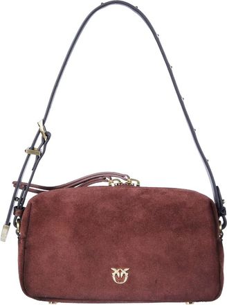 Pinko Bauletto Trittico Mini Suede - female - PINKO - Shoulder Bags - Brown - ONE SIZE - Bags