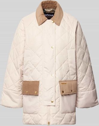 Barbour Regular Fit Steppjacke mit Cord-Details Modell ALDBURGH in Beige, Größe 34