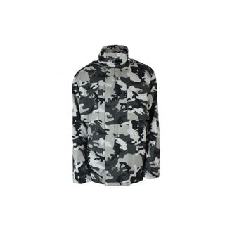 Off-white Jassen, Heren, Grijs, M, Katoen, Camouflage All Over Logo Print Jacket
