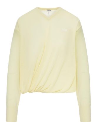 Loewe DRAPED MERINO WOOL SWEATER - Loewe - Woman