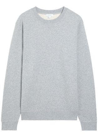 Sunspel Crew-neck Cotton Sweatshirt - Grey - XL