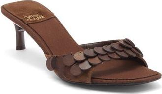 Jeffrey Campbell Islara Kitten Heel Slide Sandal in Brown Combo at Nordstrom, Size 5.5