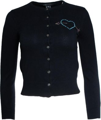 Marc Jacobs Marc Jacobs, gebreide cardigan met hart van kralen