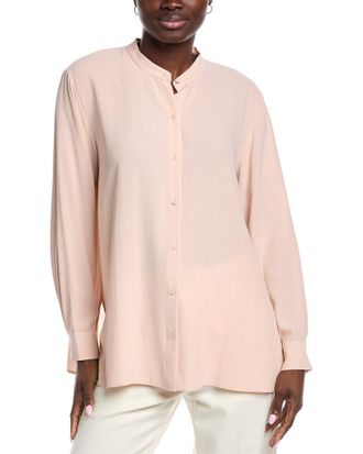 Eileen Fisher Eileen Fisher Mandarin Collar Silk Shirt
