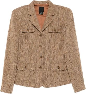 Anna Sui chevron jacket - Brown