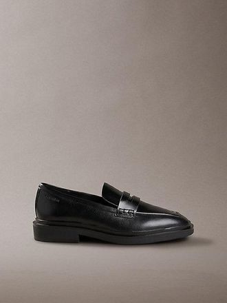 Calvin Klein Mocasines Penny De Piel Con Puntera Cuadrada