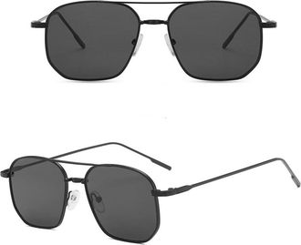 Generic For Womens Sunglasses Polygon Shape Metal Frame Sun glasses For Women Vintage Retro Female Sunglass,Black Gray 2026