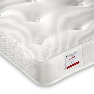Bedmaster Clay Ortho Low Profile Mattress in White | Size: Single
