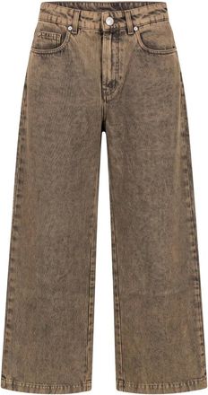 Moorer Dames, Jeans, Beige, Maat: W27 Katoen