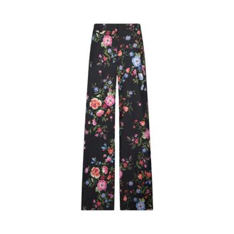 Liu Jo Wide Trousers, female, Black, Size: XL Wide Trousers