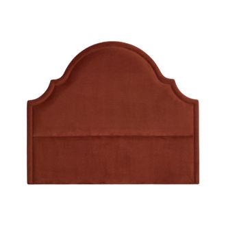 Robin des Bois Cabecero de cama estilo shabby chic en terciopelo de caramel cuivr&eacute;
