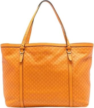 Gucci Pre-owned Tote Bags, female, Orange, Size: ONE SIZE Pre-owned Vintage Tote