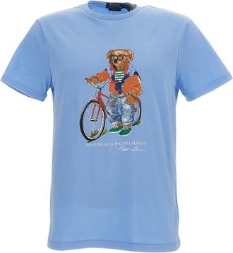 Polo Ralph Lauren T-shirt met ronde hals en korte mouwen - Heren - T-shirts - Blauw - L - Katoen - Tops