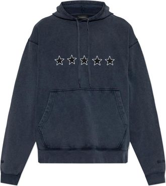 Balenciaga Hoodies, male, Blue, Size: 2XL Oversized Drawstring Hoodie