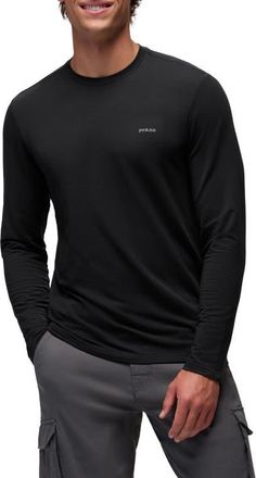 Prana Tolmie Tech Performance Long Sleeve T-Shirt in Black at Nordstrom, Size Xx-Large