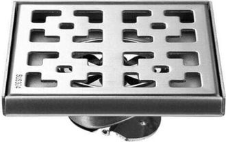 OEM Scarico Doccia Quadrato 12x12 Cm In Acciaio Inox Spazzolato Con Griglia Removibile E Filtro Per Capelli