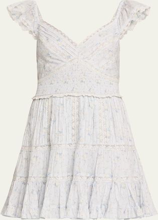 LoveShackFancy Presline Floral Mini Dress