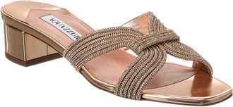 Aquazzura Crystal Muse 35 Leather Sandal