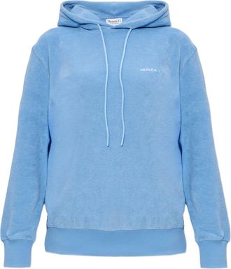 Hunza G Felpa Frotter con cappuccio - Blu