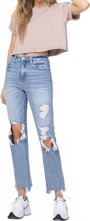 Flying Monkey Womens Jodie Vervet 90S Vintage Dad Jeans In Blue