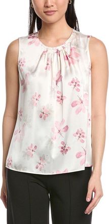 Anne Klein Pleated Neck Blouse