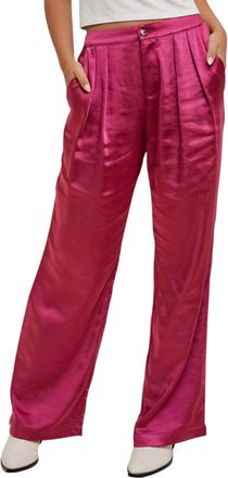 Wishlist Satin Pants In Fuchsia