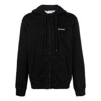 Off-white Wave Diag-Stripe Zip-Up Hoodie OMBE013C99FLE0071001