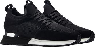 Mallet Footwear Heren Archway Leren Trainers (Zwart)