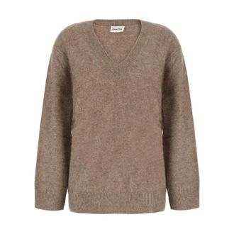 P.A.R.O.S.H. P.a.r.o.s.h. - V-hals Trui - Dames - Truien - Beige - Maat: M Wol