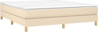 vidaXL Cama Sin Colch&oacute;n Tela Color Crema 180x200 Cm Vidaxl