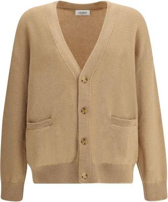 Laneus Mens Knit Cardigan Pockets - Tan Cashmere - Size EU 48 (Mens)