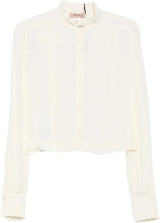 Twinset Camicia Madreperla - - Blouses & Shirts - Donna - Bianco - S