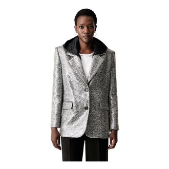 Pinko Mujer, Chaquetas, Gris, Talla: M