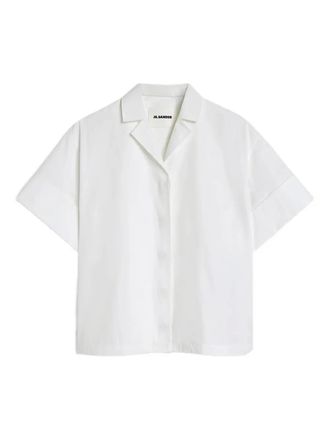 Jil Sander short-sleeve plain shirt - women - Cotton - 42 - White