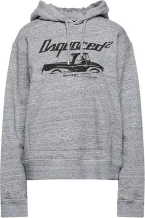 Dsquared2 Katoenen sweatshirt - Dames - Hoodies - Grijs - M - Katoen - Hoodies & sweatvesten