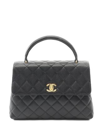 Chanel 1996-1997 diamond-quilting tote bag - Black