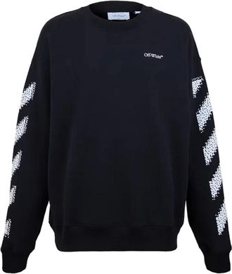 Off-white Pixel Diag Sweatshirt - Heren - Sweatshirts - Zwart - L - Katoen - Hoodies & sweatvesten