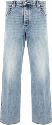 Emporio Armani J74 Loose-fit Stone-washed Denim Jeans - Heren - Regular Fit Jeans - Blauw - W34 - Denim - Jeans