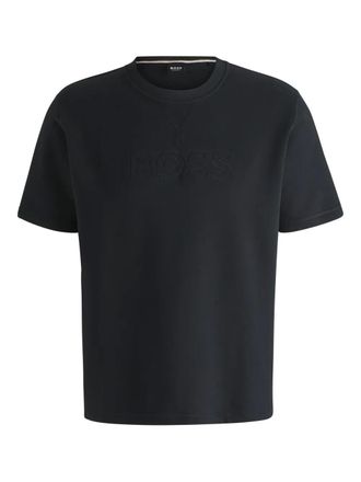 BOSS logo-embroidered T-shirt - Black