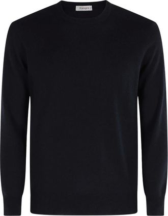 KANGRA Jersey de cuello redondo de lana merino - Knitwear - Hombre - Negro - 2XL