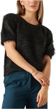 Another Label Jacky Gebreide Trui - Dames - Ronde hals truien - Zwart - XS - Truien & Vesten