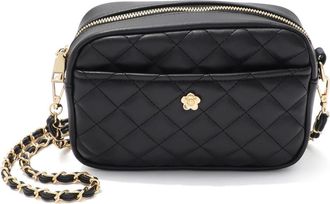 Adornia Cushion Quilted Faux Leather Shoulder Bag in Black at Nordstrom Rack