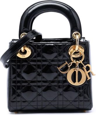 Dior Pre-owned Dior Mini Patent Cannage Lady Dior Ladies VP6TVOKUXWUF2SHZ