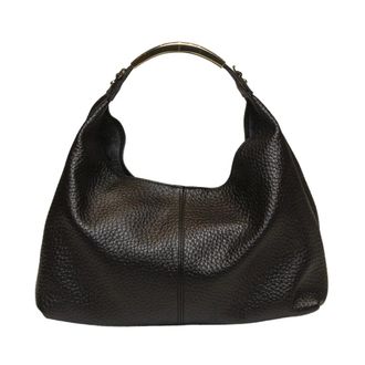 My Best Bags Firenze Ellisse Hobo Tas - Dames - Tassen - Zwart - Maat: ONE Size Leer