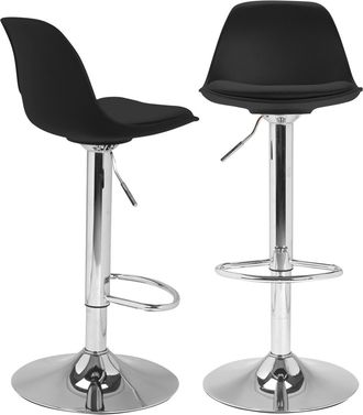 IDMarket Set Di 2 Sgabelli Da Bar Design Neri Karl
